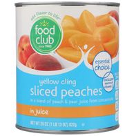 Food Club Yellow Cling Sliced Peaches in Syrup