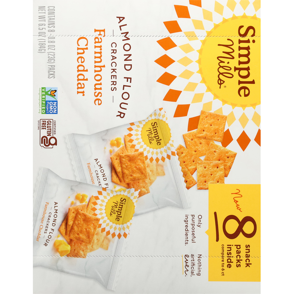 Simple Mills Farmhouse Cheddar Almond Flour Crackers