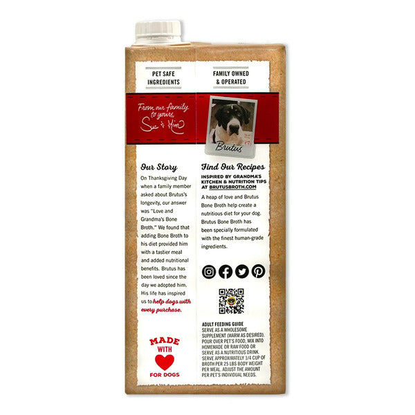 Brutus Bone Broth para Perros - Sabor a Carne de Res