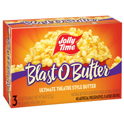 Jolly Time Blast O Butter Palomitas de Maíz para Microondas