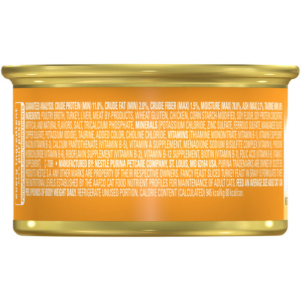 Purina Fancy Feast Gravy Wet Cat Food - Sliced Turkey Feast