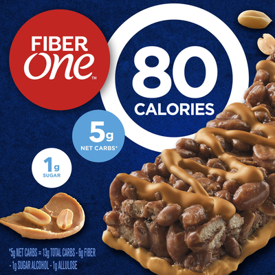 Fiber One 80 Calorie Chocolate Peanut Butter Snack Bars