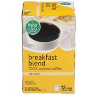 Food Club Light Roast Breakfast Blend 100% Arabica Coffee