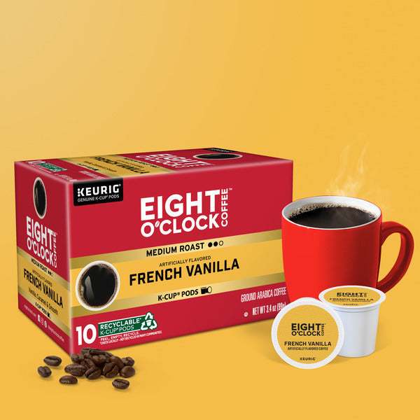 Capsules de café K-Cup à torréfaction moyenne French Vanilla d'Eight O’Clock
