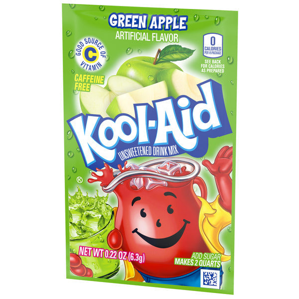 Mezcla de Bebida en Polvo Kool-Aid Sin Azúcar Sabor Manzana Verde