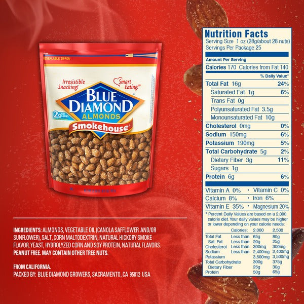 Almendras Blue Diamond Smokehouse - Snack Premium