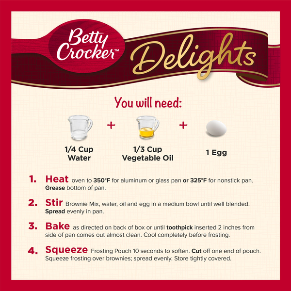 Mezcla de Brownies Frosted Supreme de Betty Crocker Delights