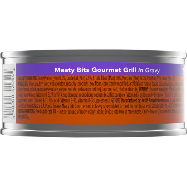 Purina Friskies Gravy Nourriture Humide pour Chats, Morceaux de Viande Gourmet Grill