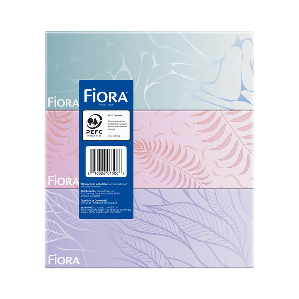 Fiora Facial Tissue, 2-Ply, Flat Box - Soft and Absorbent
