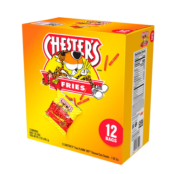 Chester's Fries, saveurs Flamin' Hot, snacks de maïs