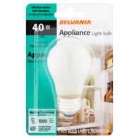 SYLVANIA 40W Appliance Frosted A15 Light Bulb