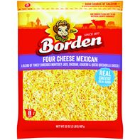 Borden Finely Shredded Four Cheese Mexican Blend