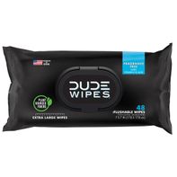 DUDE Wipes Lingettes Flushables, Sans Parfum, Extra Douces