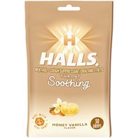 Halls Soothe Miel Vanille Suppresseur de Toux