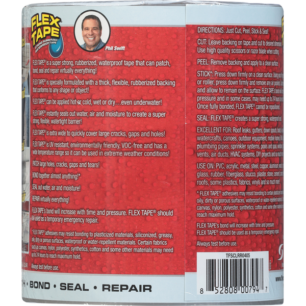 FLEX TAPE Ruban adhésif transparent en caoutchouc résistant et étanche