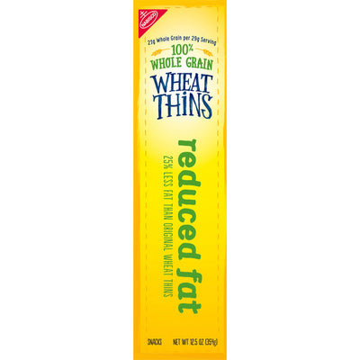 Galletas WHEAT THINS de Grano Entero con Menos Grasa - Tamaño Familiar 13 oz