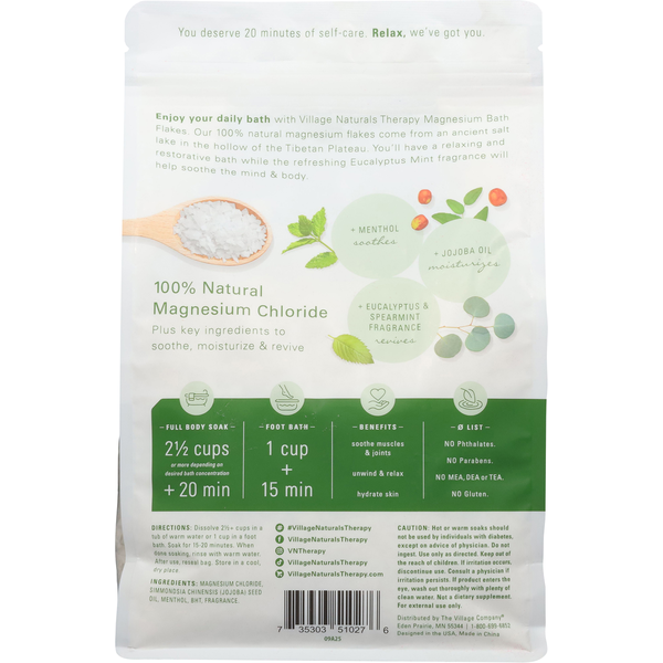 Village Naturals Therapy Bath Flakes with Magnesium