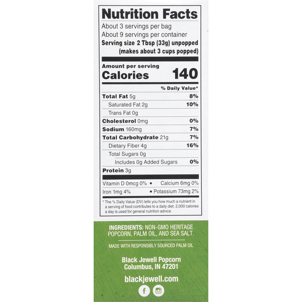 Grains de maïs à éclater gourmet Black Jewell - Snack naturel spécial