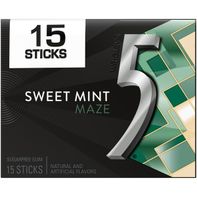 5 GUM Sweet Mint Maze Sugar Free Chewing Gum Pack