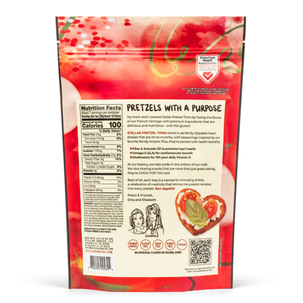 Stellar Snacks Bruschetta Pretzel Thins Sin Gluten