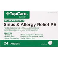 TopCare Soulagement des Sinus et des Allergies PE, Force Maximale