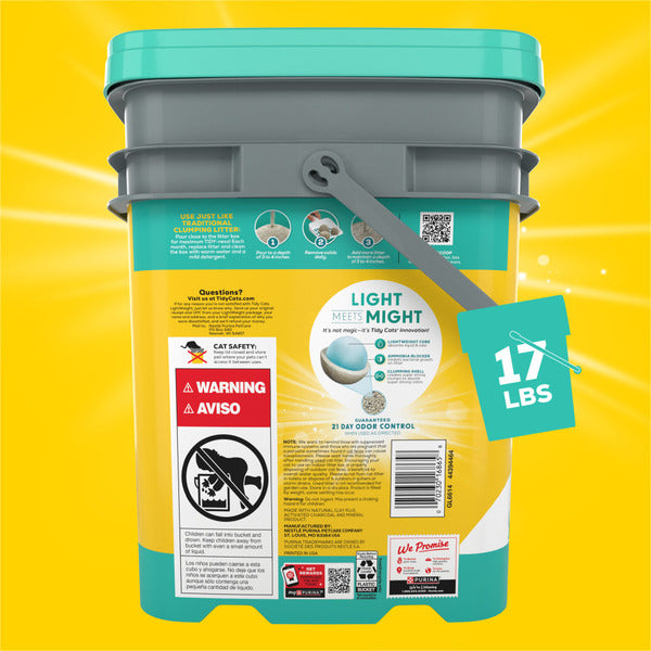 Purina Tidy Cats Arena de Gato Aglomerante de Bajo Polvo - Ligera y Sin Fragancia