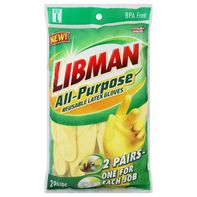 Libman Reusable Latex Gloves - All-Purpose, Large