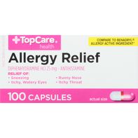 Cápsulas de Alivio de Alergias TopCare, 25 mg