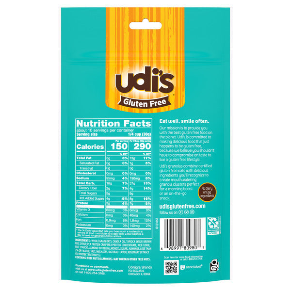 Granola au beurre d'amande sans gluten Udi's