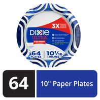 DIXIE 10 Inch Paper Dinner Plates - Stylish and Durable