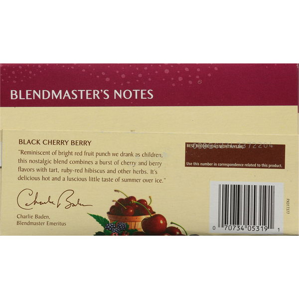 Té de hierbas Black Cherry Berry de Celestial Seasonings