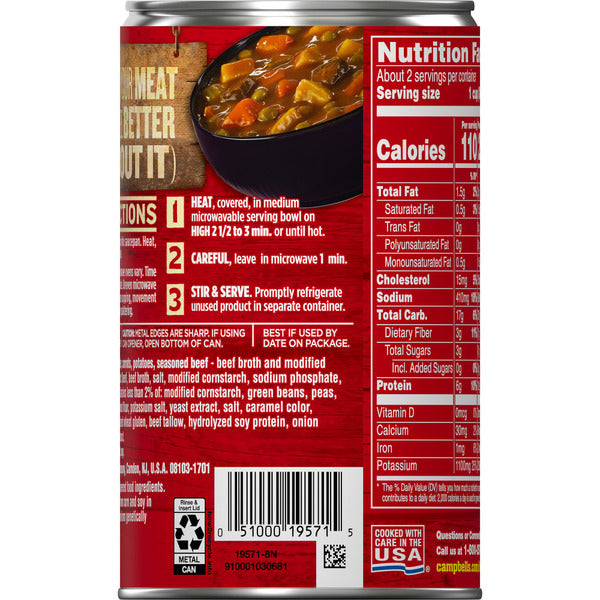 Soupe de boeuf Campbell's avec légumes du pays