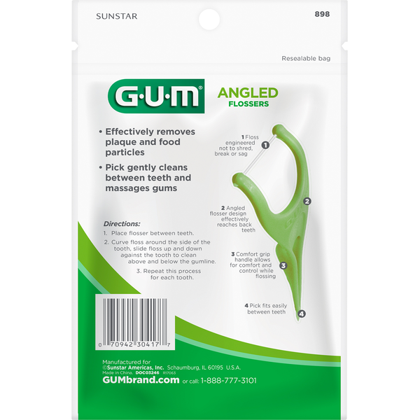 Hilo Dental GUM en Ángulo con Sabor a Menta Fresca