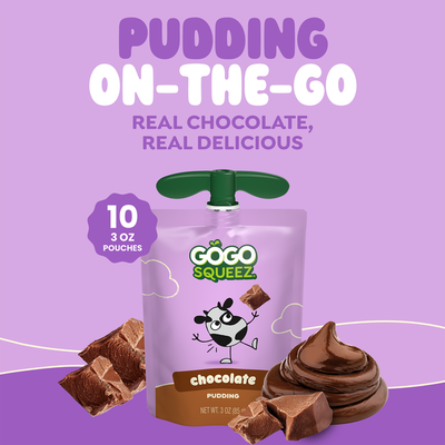 GoGo Squeez PuddingZ On-the-Go Chocolate Pudding Snack Pouches