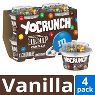 YoCrunch Low Fat Vanilla Yogurt with M&Ms, 4 oz
