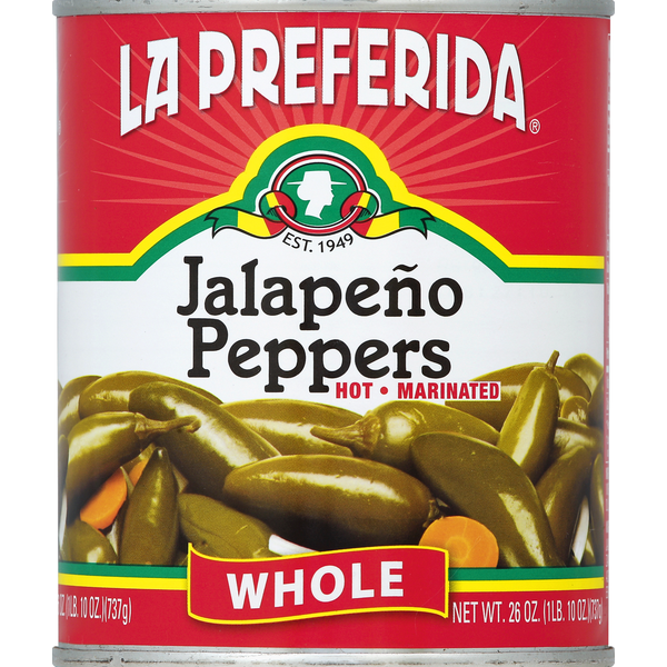 Piments Jalapeños Entiers Marinés La Preferida, Épicés