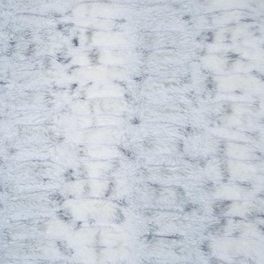 Silver Luxe Cuddle Milan Lynx Fabric per Yard