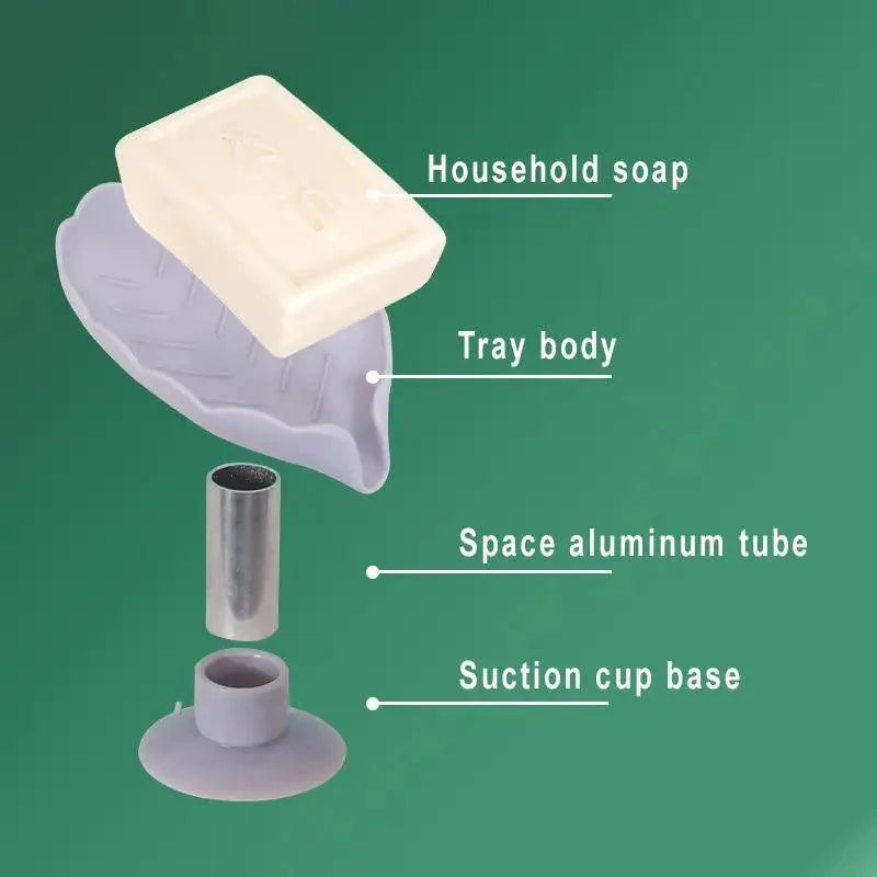 Leaf Shape Self-Draining Soap Holder for Kitchen & Bathroom