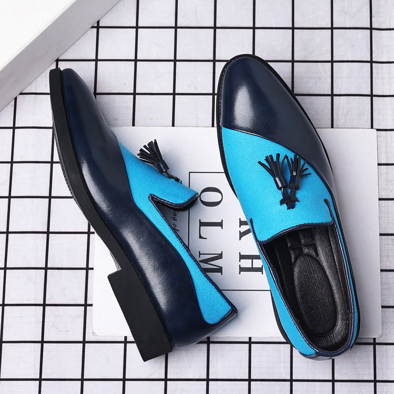 Leather shoes for men, business formal, plus size fit, trendy and casual shoes, Korean version, versatile and trendy, British style - Korvel