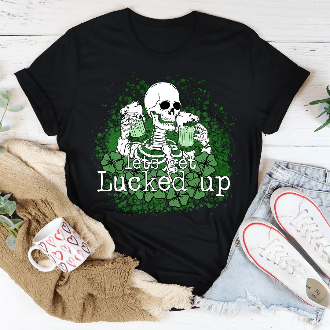 Camiseta de calavera Let's Get Lucked Up
