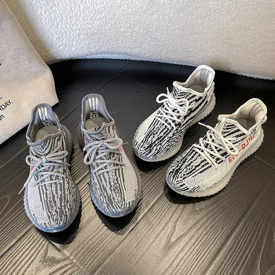 Letter Lace-Up Platform Athletic Shoes - Korvel