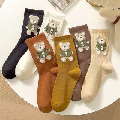 Little Bear Crew Socks for Children - Trendy & Versatile