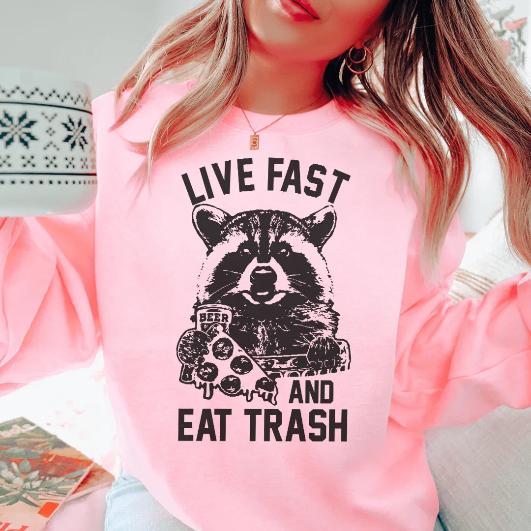 Live Fast And Eat Trash Sweatshirt - Korvel