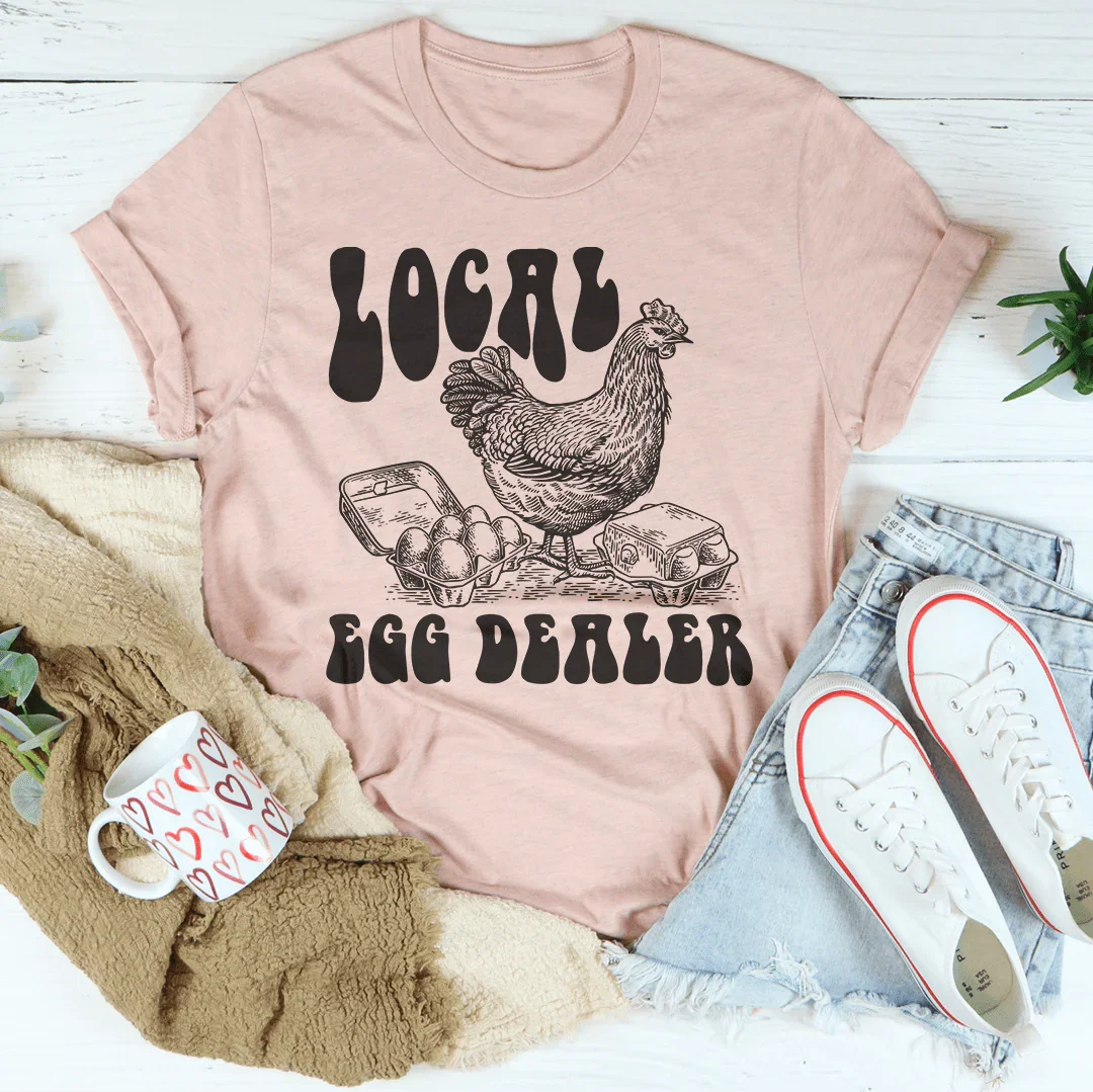 Camiseta del distribuidor local de huevos