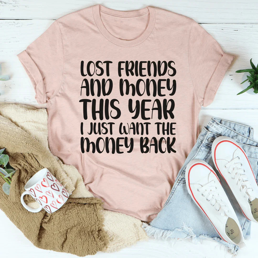 Camiseta de amigos perdidos y dinero