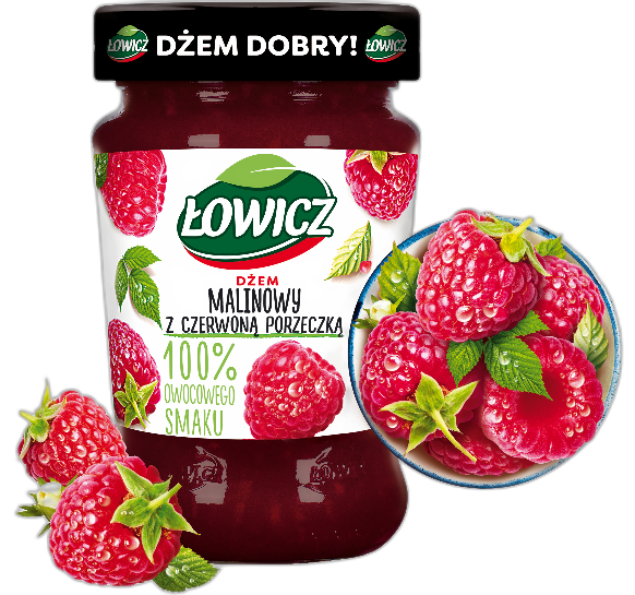 Mermelada de Frambuesa y Grosella Roja Lowicz - 280g