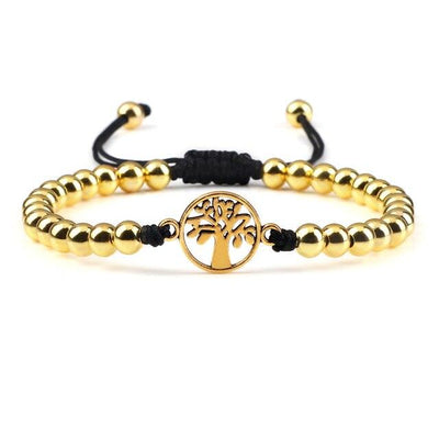 Luxury Adjustable Copper Beads Pendant Bracelet Set for Couples