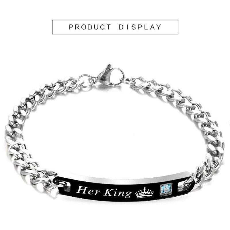 Elegant Couple Titanium Steel Alloy Bracelets