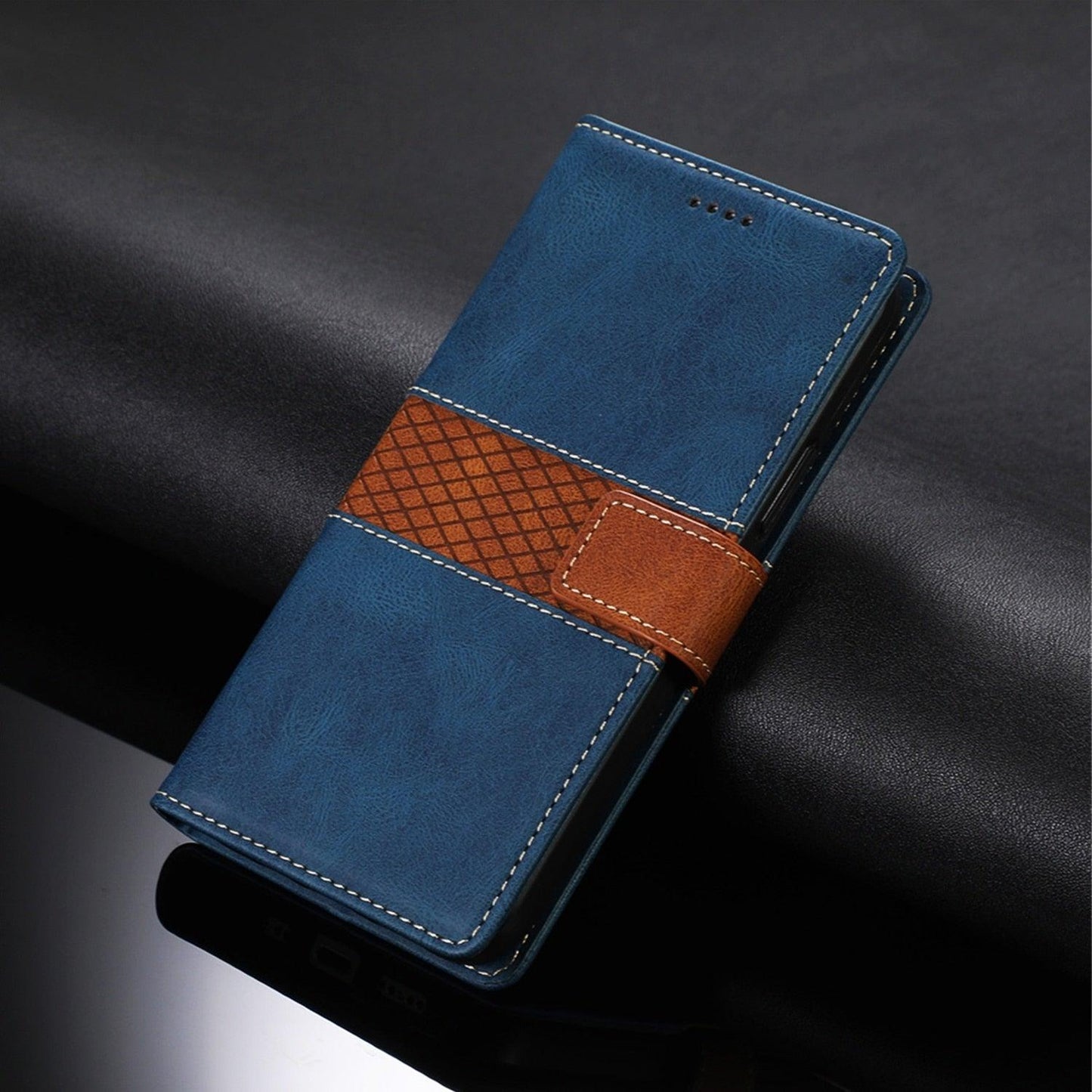 Étui à rabat magnétique en cuir de luxe pour la série iPhone