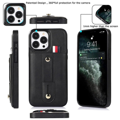 Coque de téléphone en cuir PU premium pour iPhone 14/13/12/11 Series
